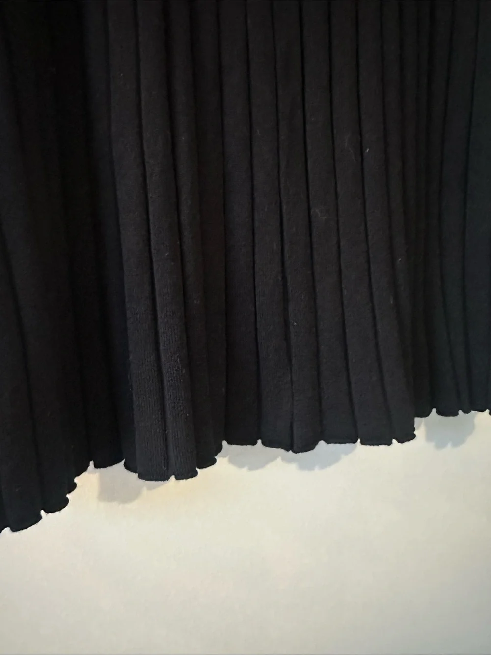 RACHEL Rachel Roy Black Ribbed Knit Midi Skirt